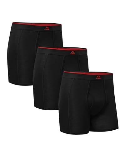 Image of DANISH ENDURANCE 3 Pack Bamboo Viscose Boxer Briefs, Breathable Men's Underwear
