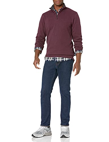 Image of Amazon Essentials Men's Quarter-Zip French Rib Mock Neck Sweater, Casual Wear