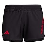 adidas Women's D4T Woven Rutgers University Training Shorts, Black/Team Power Red/Rutgers Scarlet Knights, X-Large/3