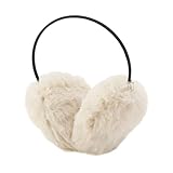 [ポール アンド ジョー ] イヤーマフラー [Paul & Joe] [ムーンバット] ACCESSOIRES(ポールアンドジョー アクセソワ) 帽子 レディース イヤマフ ロゴ フェイクファー ネコチャーム付 69910 ﾎﾜｲﾄ 耳当て部分 W12㎝ H12㎝ D7㎝