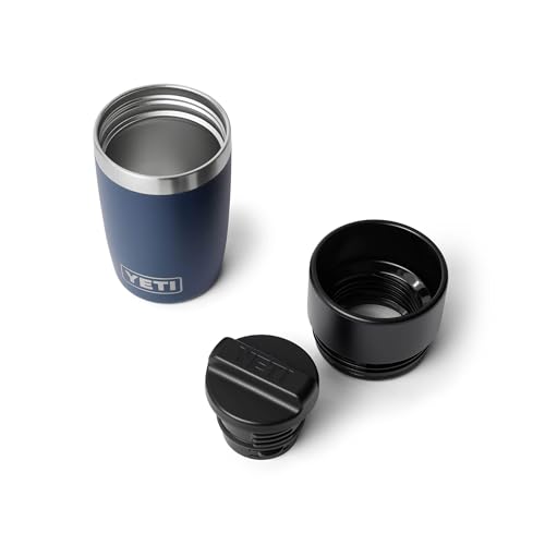 Image of YETI Rambler 8 oz Travel Bottle, Stainless Steel, Vacuum Insulated with Leakproof Commuter Cap, Navy