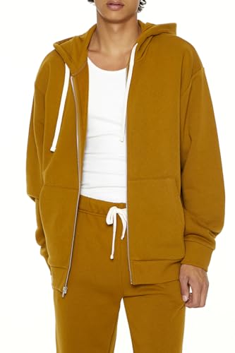 Forever 21 Men's Zip-up Drawstring Hoodie
