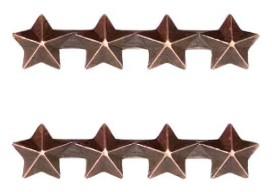 Sujetadores de listón, estrellas en barra, bronce, 2 piezas miniatura 1