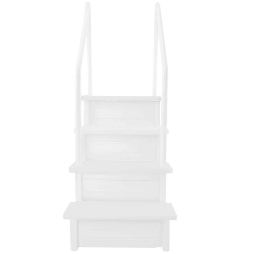 Escalera Blanca para Piscina Capacidad 350 lbs Riser 11 in miniatura 2