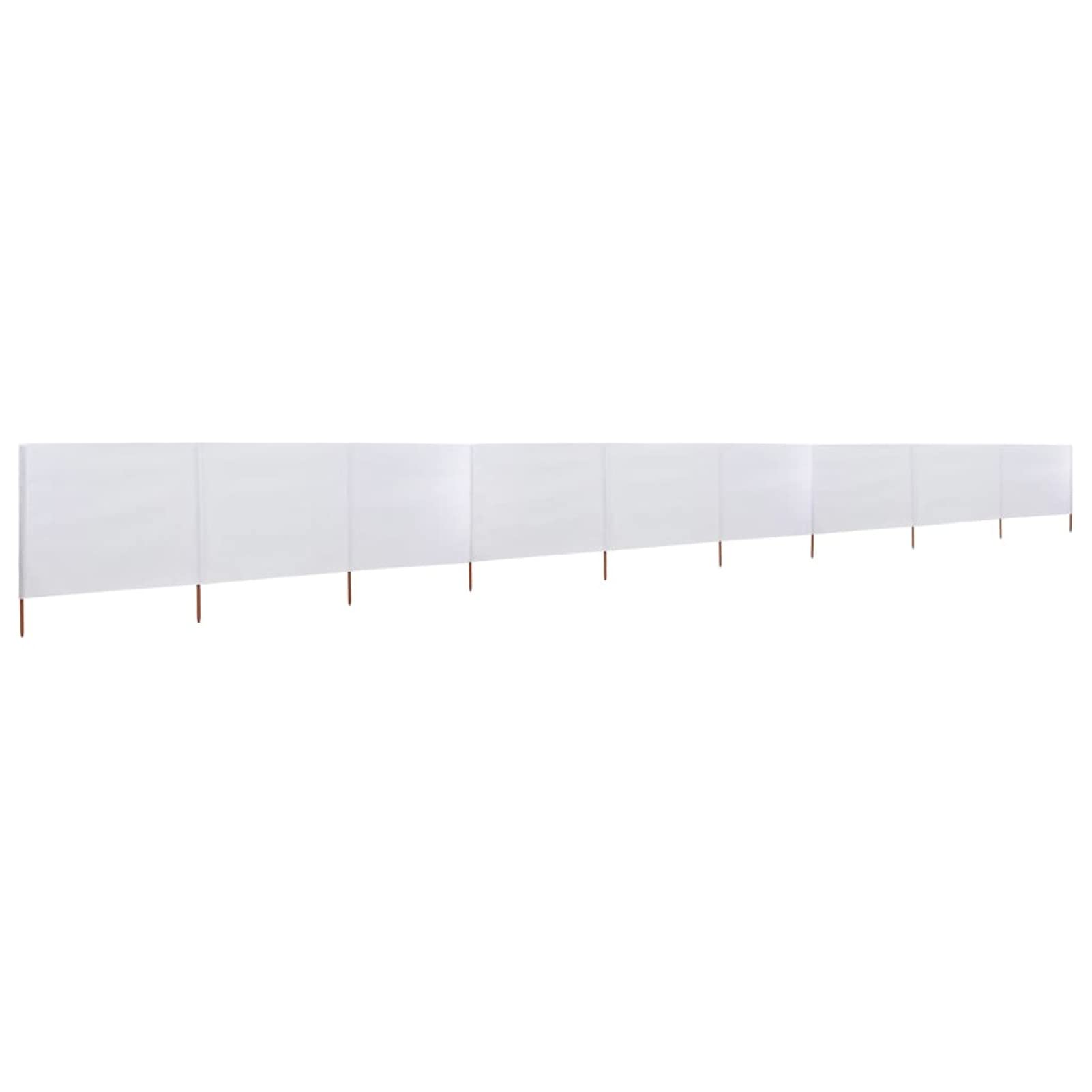 ShGaxin 9-panelowy parawan z tkaniny 1200 x 80 cm piaskowo-biały, parawan, parawan ogrodowy, parawan zewnętrzny-47186