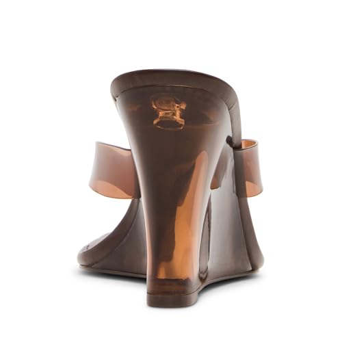 Steve Madden Women's Katrine Heeled Sandal, Brown, 7