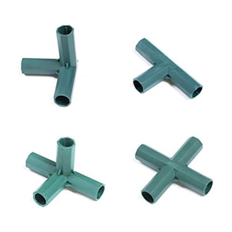 SANGDA Gardening Frame Connector, 48 Pcs 11mm Plastic Greenhouse Frame Furniture Connectors Plant Stakes Fencing Pipe Joint for Flower Stands and Greenhouse Frames Construction Cover