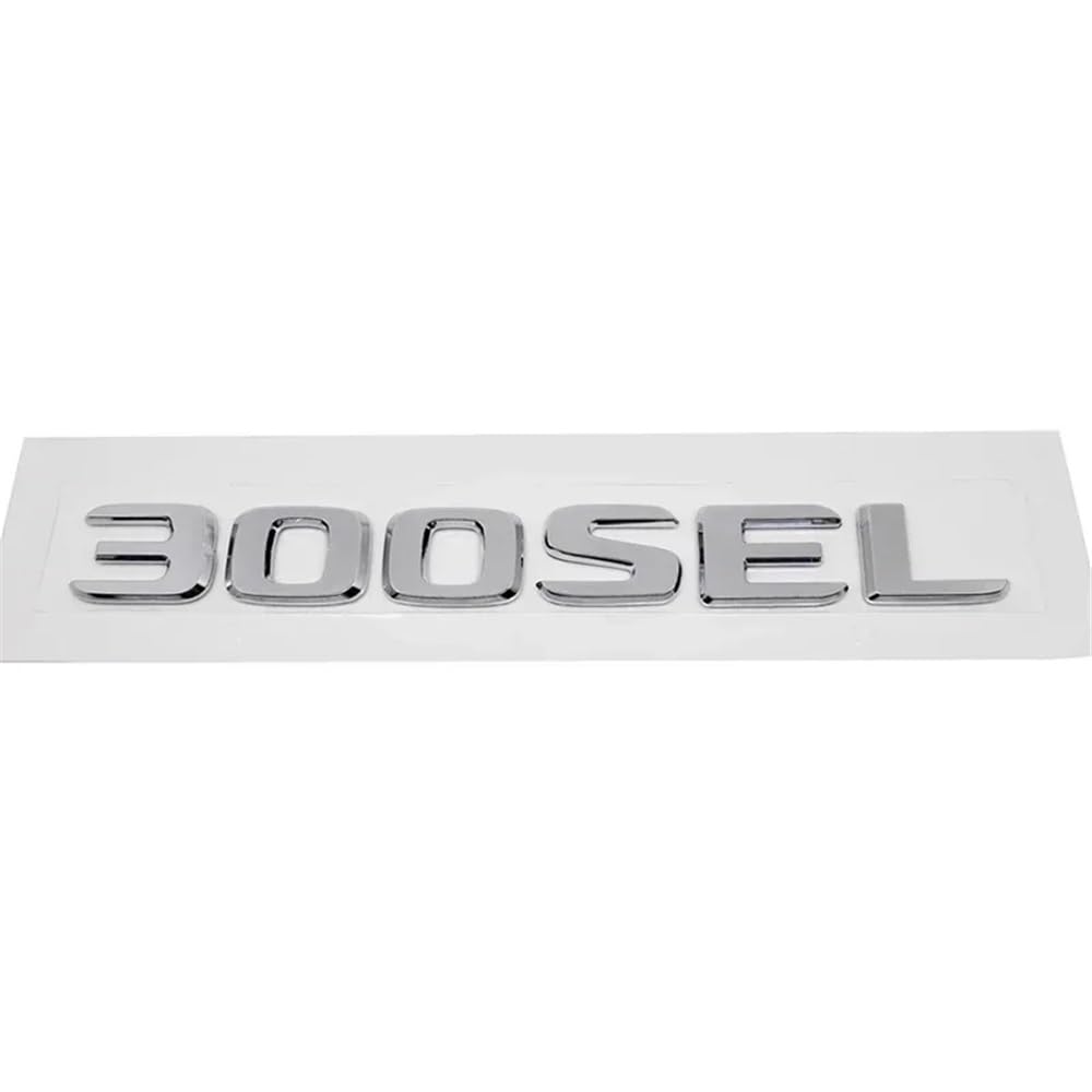 YTQMoreBNZ YYDStes ABS Car Rear Trunk Letter Emblem Tail Number Badge Sticker Compatible With Mercedes Benz 230E 300E 300SEL 300SE 500SEL 560SEL 600SEL