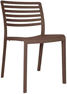 resol Set de 2 sillas de diseño Lama para Interior, Exterior, jardín - Color Chocolate