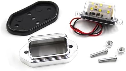 6 LED Car License Plate Light Signal Rear Tail Light Step Lamp Boat Truck Trailer RV Caravan Tractor Waterproof Car Lights(2pcs A)