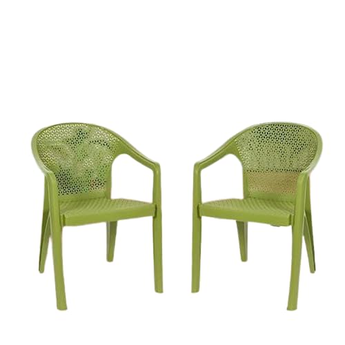 Image of Anmol Galaxy for Home, Cafe, Balcony, Garden, Office & Restaurant || Heavy Duty Comfortable || Outdoor and Indoor Chairs with Arm Rest Bearing Capacity up to 200Kg (Set of 2)