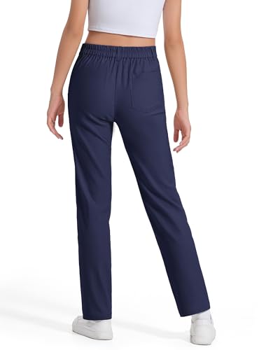 Image of Girls Uniform Pants Kids Dress Pants High Stretchy with Pockets