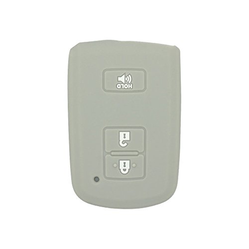 BROVACS Silicone Cover Protector Case Holder Skin Jacket Compatible with TOYOTA 3 Button Smart Remote Key Fob CV2401 Grey