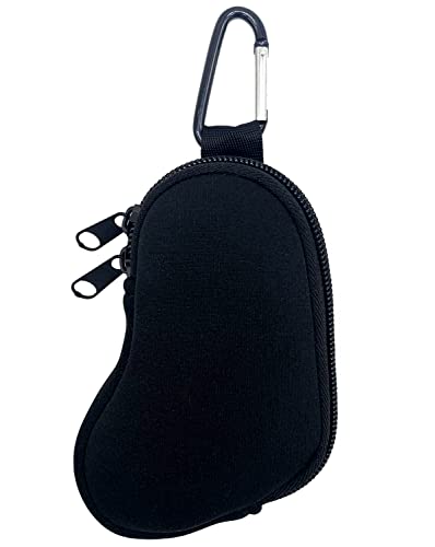 Image of Wanty Asthma Inhaler Holder Neoprene Protective Portable Carrying Bag Travel Inhaler Mini Case Sleeve for L-Shaped Inhaler, Inhaler Not Included (Black)