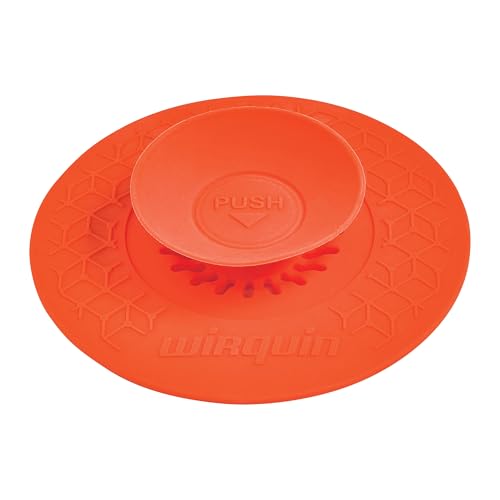 Wirquin 30722335 Bouchon et Filtre Universel Uppy adapté aux évacuations évier, lavabo, Baignoire, Rouge