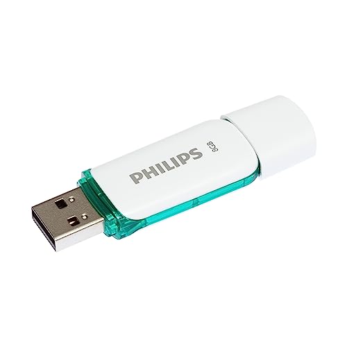 Philips Snow Edition 2.0 USB-minne 8 GB för PC, bärbar dator, datalagring, läshastighet upp till 21 MB/s