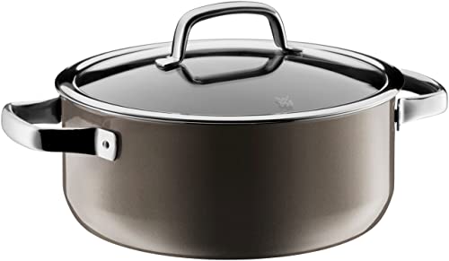 WMF Fusion Tech W0514675290 Low Casserole, 9.4 inches (24 cm), DR (Dark Brass), Compatible with Gas Fire, Waterless Cooking