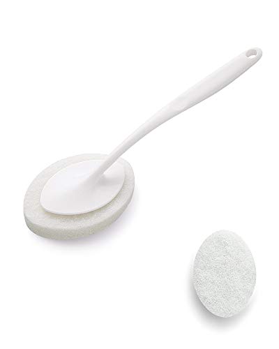 Home & Kitchen & Bathroom Long Handle Cleaning Brushes with 2pcs Replaceable Scouring