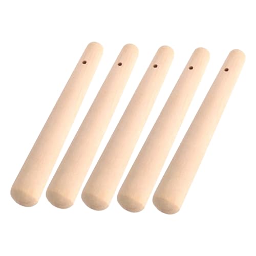CIMAXIC 5 Piezas Varilla De Molienda Guías De Rodillos Cestas Herramientas De Pastelería Estera De Rodillo Mezclador Estibador Rodillo Para Pizza Rueda Cortadora De Pizza Khaki Madera