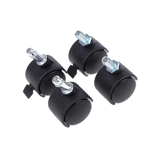 4個 30mm 椅子用ホイール 家具用キャスター 回転キャスター ブレーキ 交換用(3Clasp)