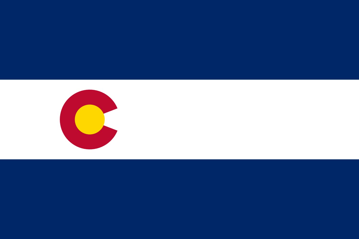 Drapeau Colorado 1911-1964 haut de gamme 1.35m² finitions soignées