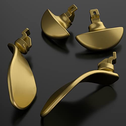 Image of eXtremeRate PS5 Edge Controller Metallic Hero Gold Replacement 4PCS Metal Back Buttons - BHPFD002