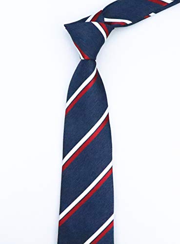 Image of Elfeves Men's Modern Striped Patterned Formal Ties College Daily Woven Neckties