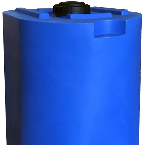 Image of WaterPrepared 55 Gallon Unique Stackable Utility Water Tank, Blue