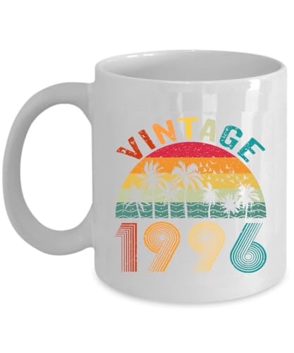 Vintage 1996 Colors Coffee Mug 30 Year Old 30th Bday Retro Beach Sunset Mug Gift