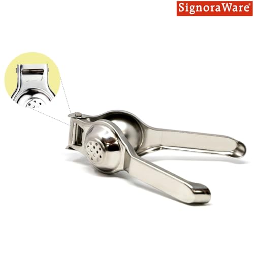 Signoraware Lemon Squeezer with Bottle Opener | Food Grade Stainless Steel | Rust Resistant & Easy to Use | Ideal for Kitchen & Bar Use | (Set of 1 | Silver | Compact Design)