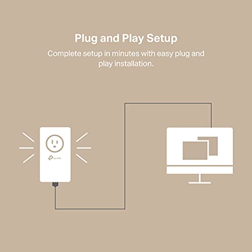 TP-Link AV1000 Powerline Ethernet Adapter Kit - Passthrough, Gigabit Port - image 4