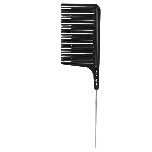 Peine para mechas ergonómico de plástico y acero inoxidable miniatura 6