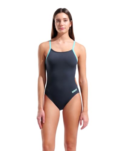 Image of Arena Women's Solid Team Swimsuit Challenge Back MaxLife Open Back Bathing Suit Athletic Swimwear