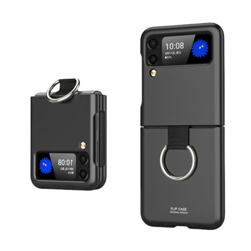 Coque Samsung Galaxy Z Flip 4 et 3 anti-poussière protection antichoc noire