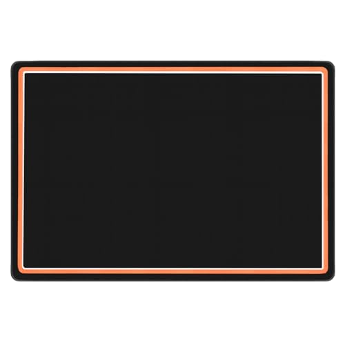 OUUTMEE Tapis pour Batterie Tapis pour Batterie Noir + Bordure Orange 182 x 122 cm