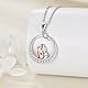 YAFEINI Hunde Halskette für Mädchen 925er Sterlingsilber Hunde Mond Anhänger Halsketten Schmuck Geburtstagsgeschenke für Damen Schwestern Freunde (Hunde Halskette)