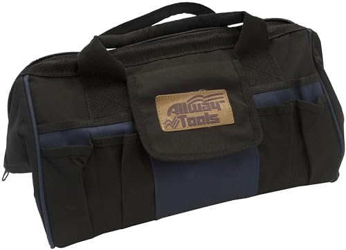 Image of ALLWAY TB12 Nylon Tool Bag with 20 Pockets, 14″ | Durable Ballistic Nylon, Top Zipper, Padded Handle