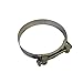 86–91 mm Heavy Duty T-Bolt Hose Clamps, 3.36–3.58 Inch Range, 304 Stainless Steel Wide Band with Floating Bridge, 1/4 in T-Bolt Hardware for Automotive Marine Industrial Use