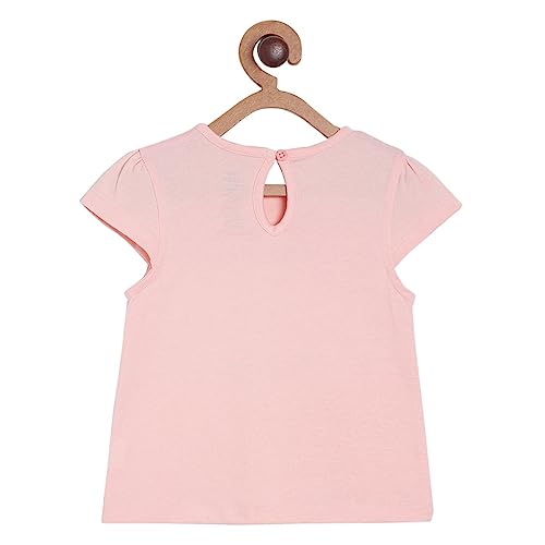 Image of miniklub Baby Round Neck Short Sleeve Knitted Cotton Clothing Set, Pack of 2 (Pink Color)