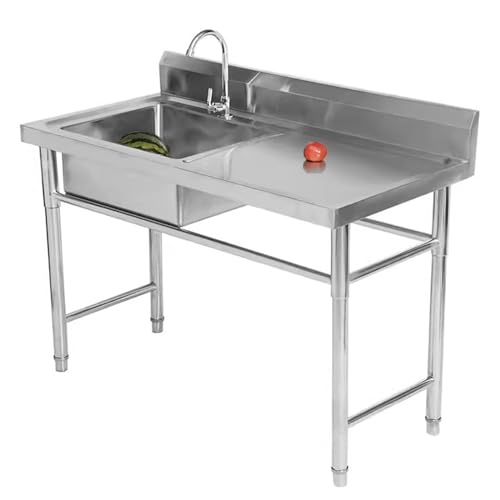 Évier de cuisine en acier inoxydable évier simple autoportant