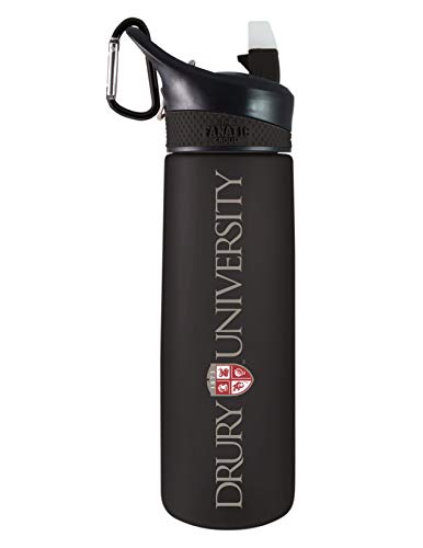 Drury University Tritan Plastic Frosted Sport Bottle, Design-1 - Black