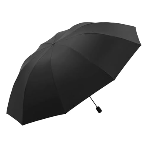 KTREZ Paraguas de viaje automático para la lluvia, paraguas plegables compactos fuertes a prueba de viento para la lluvia mujeres y hombres, paraguas de sol de pegamento negro paraguas UV, paraguas