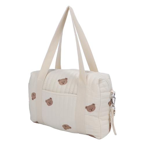 Vvikizy Bolsa Colgante para Cochecito Multifuncional, Almacenamiento con Cremallera para Padres Ocupados, Bolsa para Cochecito de bebé (de oso)