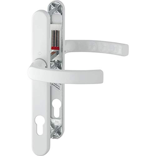 HOPPE Poignée LIÈGE - Sur plaque étroite, épaisseur de porte 72-82, blanc