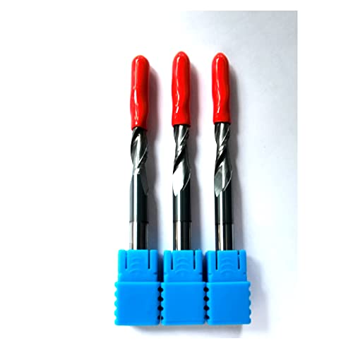 Image of 3pcs / Package JERRAY CNC Carving 1.88 Deg Tapered Angle Ball Tip Radius=2.0mm X 6mm Shank Tungsten Solid Carbide HRC55 with TiAIN Coated Router Bits