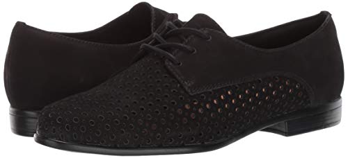 Trotters Women's Lizzie Perf Oxford, Black Nubuck, 7.0 M Us #TOP6
