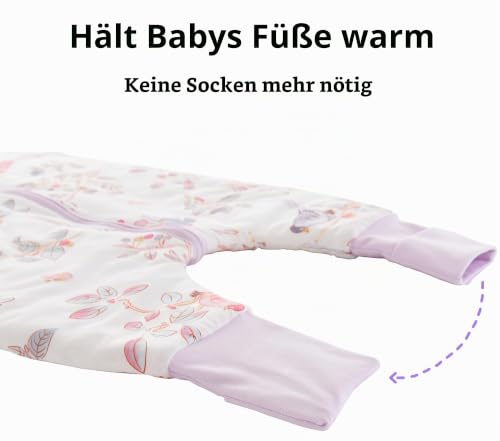 Chilsuessy Baby Schlafsack mit Beinen 2.5 Tog Winter Schlafsack Unisex Ganzjahres Schlafsack mit Füßen Babyschlafsack, Frühlingsmagpie… – Ansicht 5