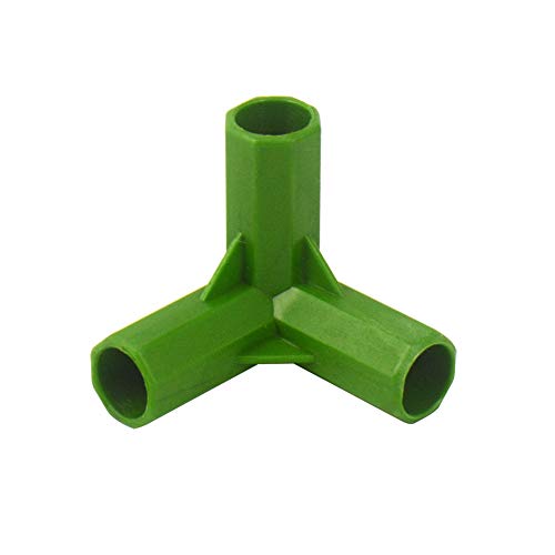 Gardening Will - Conectores para Marco de Invernadero (10 Unidades, 3 vías, 11 mm, PVC)