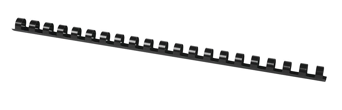 Binding Combs Office Products A4 12mm (95 Sheets) 100 Pcs Black/Presentation/Type-21 Rings/Kind-Spiral/Material-Plastic/Colour-Black/Format-A4 / Size-12mm