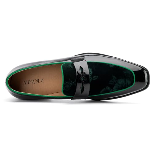Image of JITAI Mens Velvet Loafers Dress Shoes Loafers for Men Tuxedo Suit Shoes